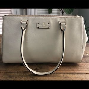 Kate Spade cream leather tote